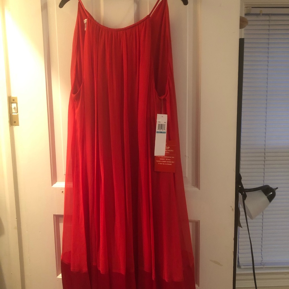 Red summer dress